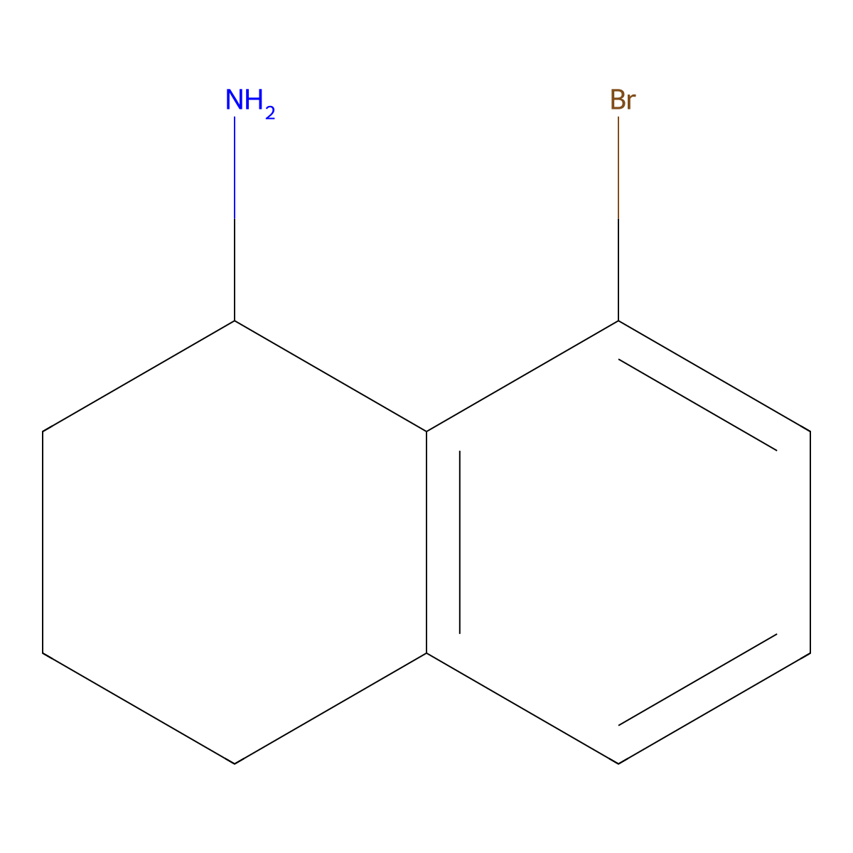 8-Bromo-1,2,3,4-tetrahydronaphthalen-1-amine molecular structure, CAS 348627-52-1