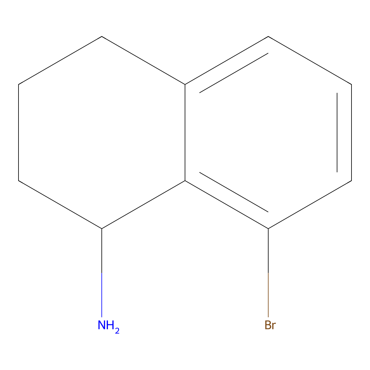 8-Bromo-1,2,3,4-tetrahydronaphthalen-1-amine molecular structure, CAS 348627-52-1
