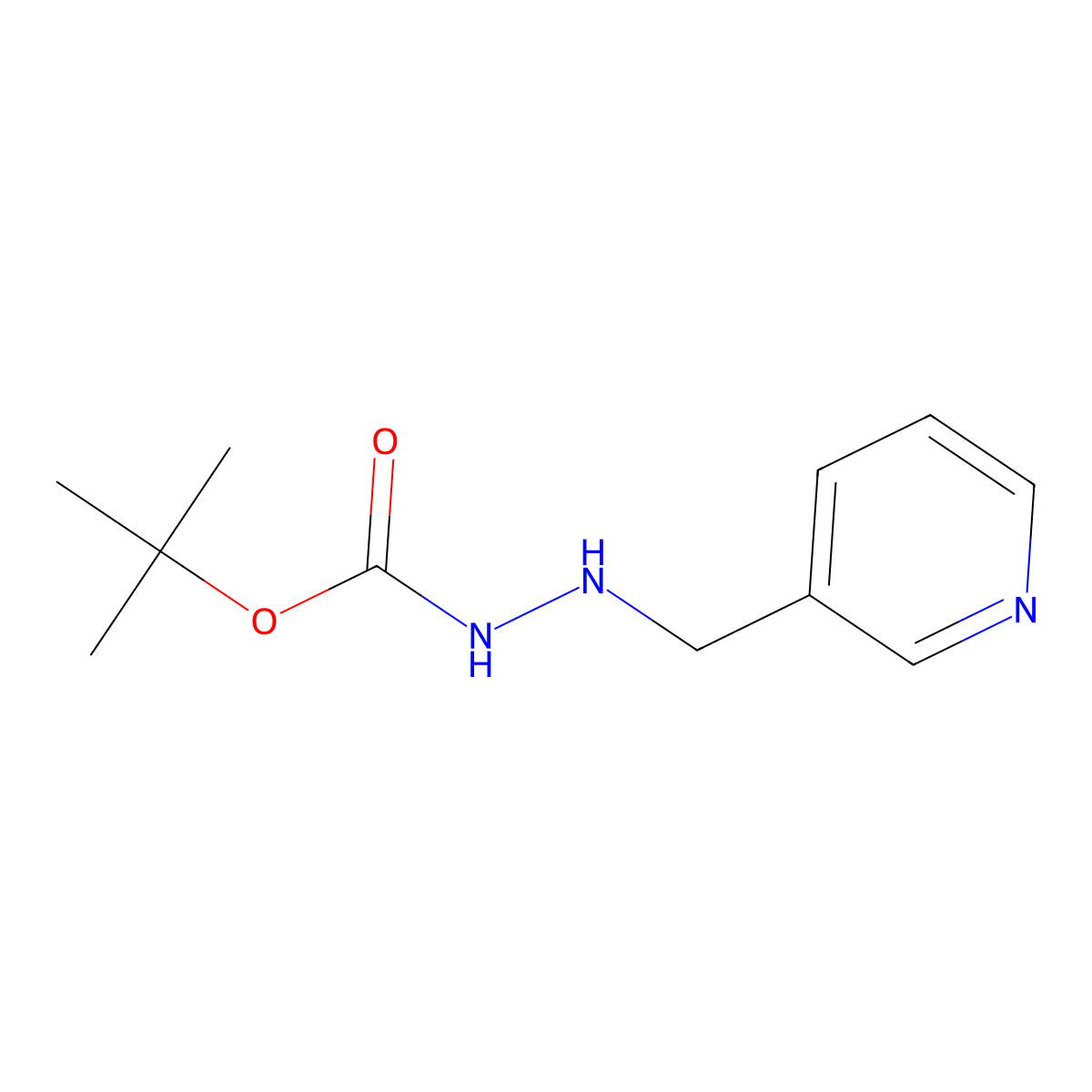 tert-Butyl 2-(pyridin-3-ylmethyl)hydrazinecarboxylate molecular structure, CAS 348628-13-7