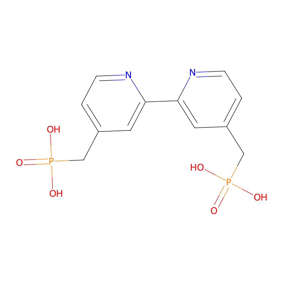 ([2,2'-Bipyridine]-4,4'-diylbis(methylene))bis(phosphonic acid) molecular structure, CAS 348629-57-2