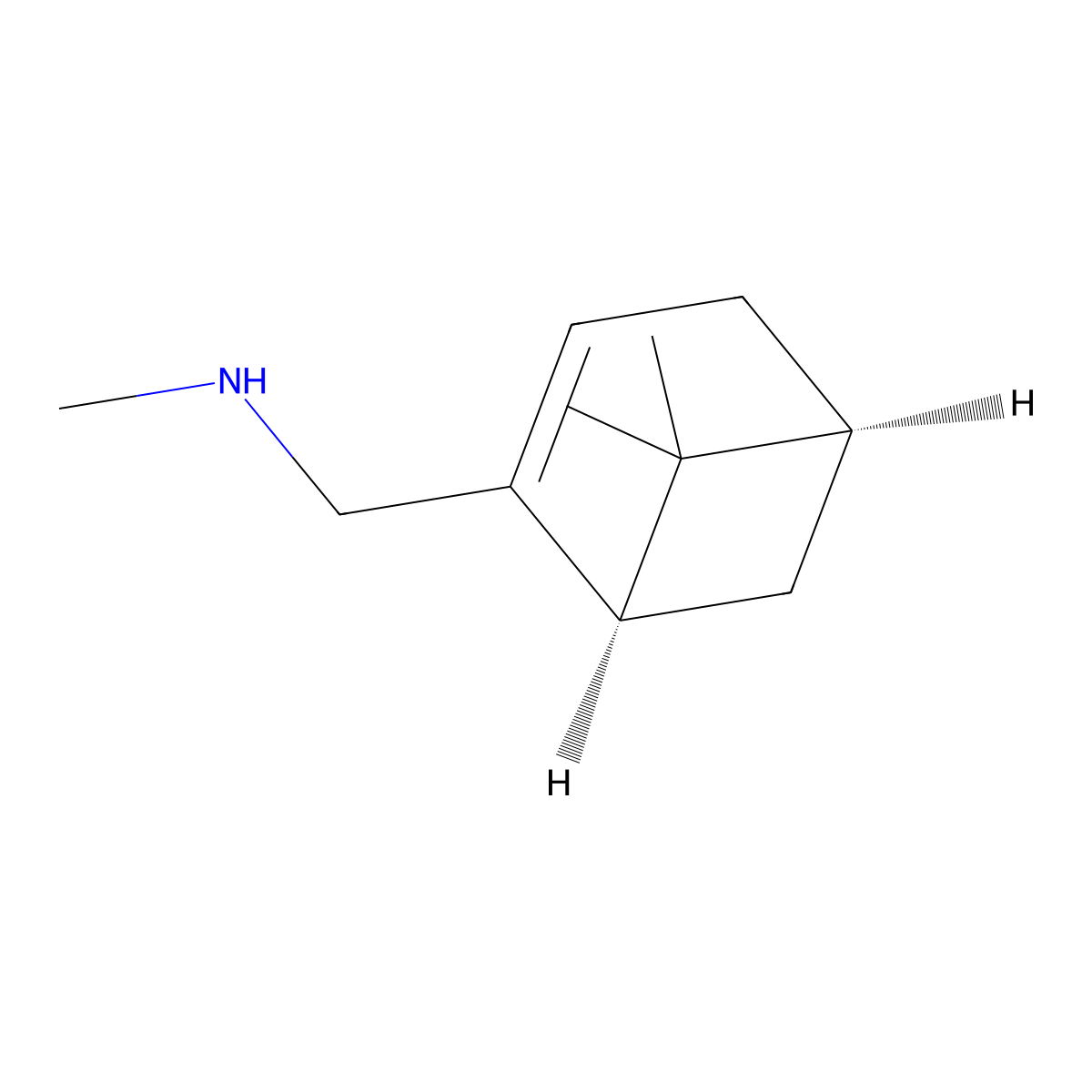 {[(1R,5S)-6,6-dimethylbicyclo[3.1.1]hept-2-en-2-yl]methyl}(methyl)amine molecular structure, CAS 348633-10-3