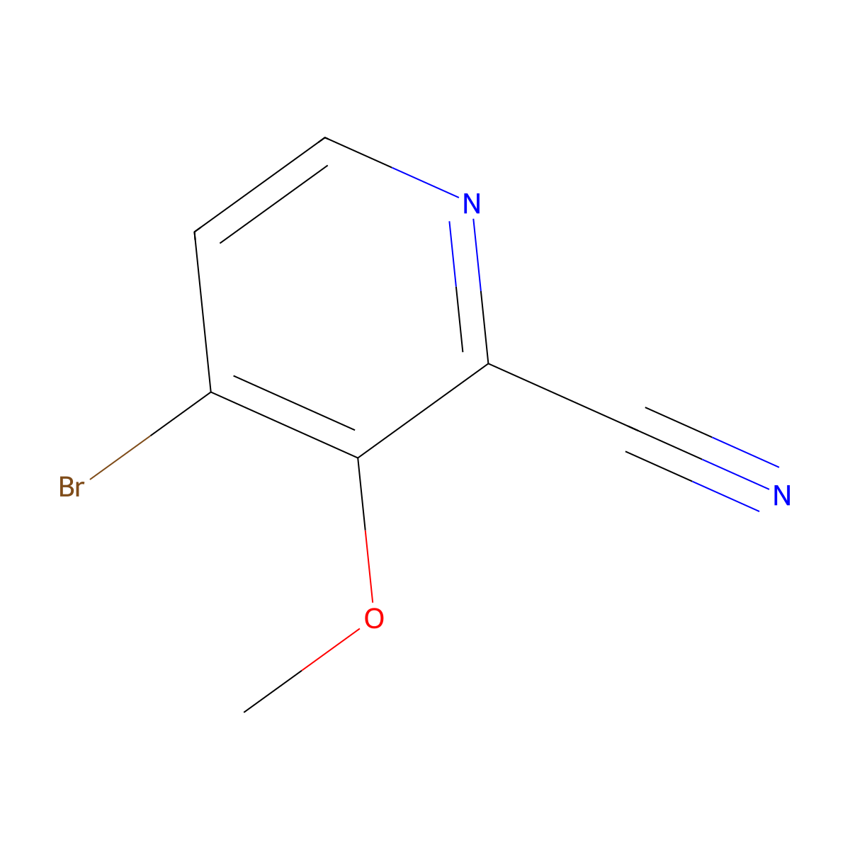 4-Bromo-3-methoxypicolinonitrile molecular structure, CAS 348635-37-0