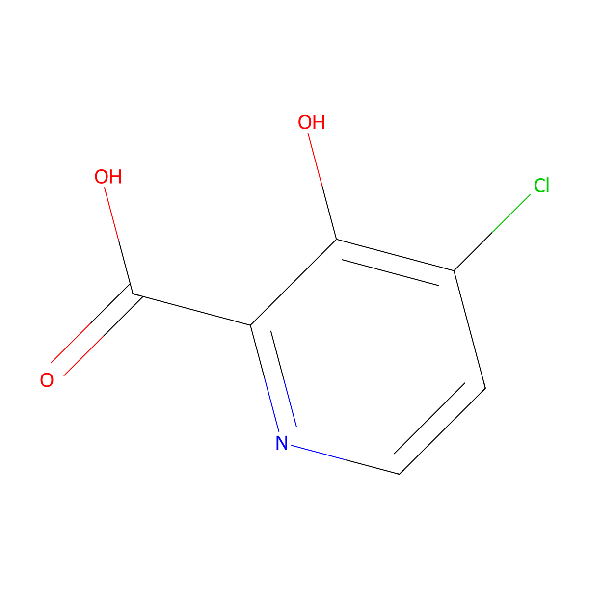 4-Chloro-3-hydroxypyridine-2-carboxylic acid molecular structure, CAS 348635-39-2