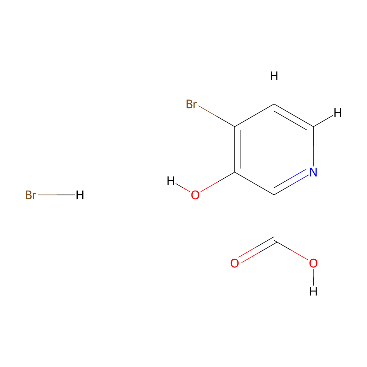 4-Bromo-3-hydroxypyridine-2-carboxylic acid hydrobromide molecular structure, CAS 348635-40-5