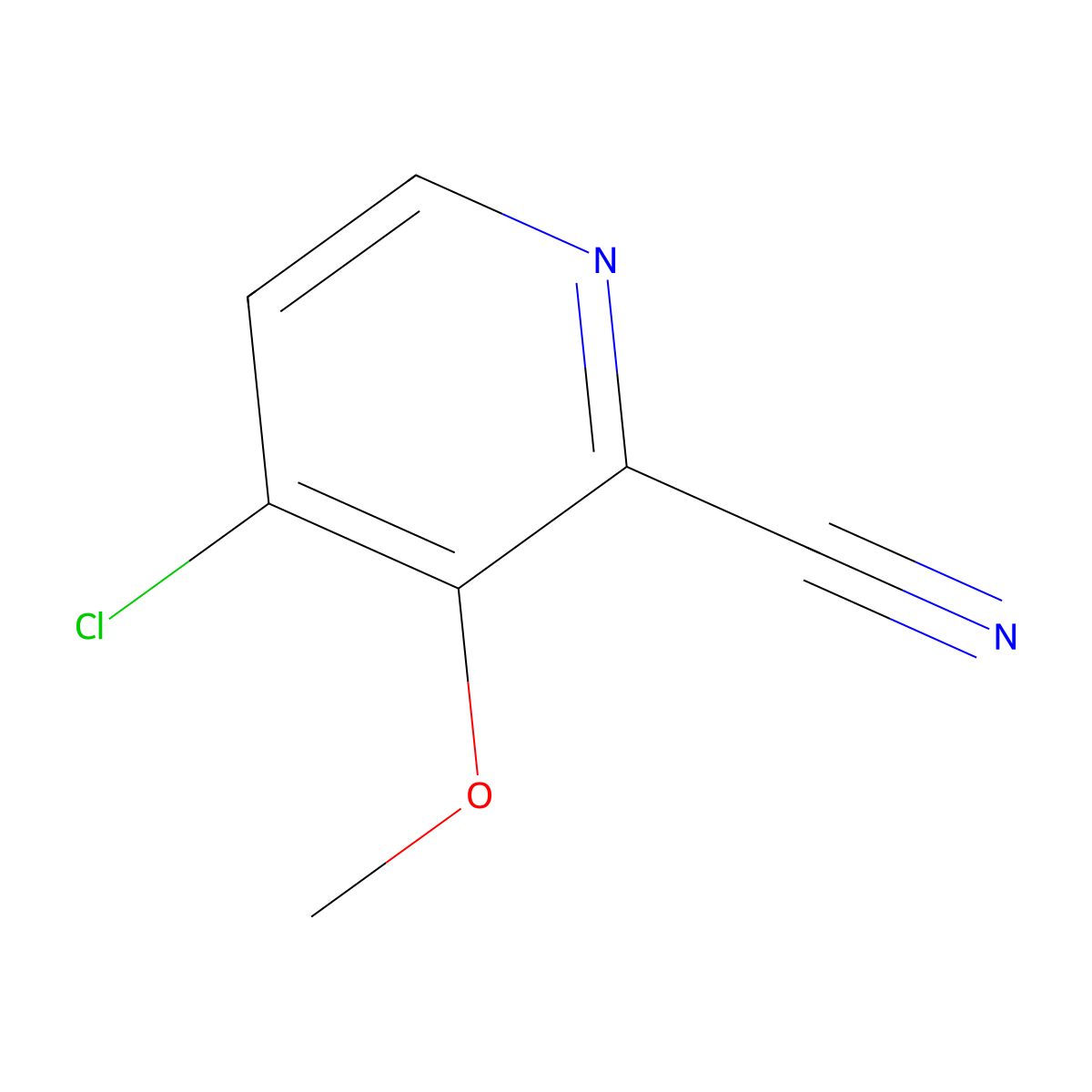 4-Chloro-3-methoxypicolinonitrile molecular structure, CAS 348635-46-1