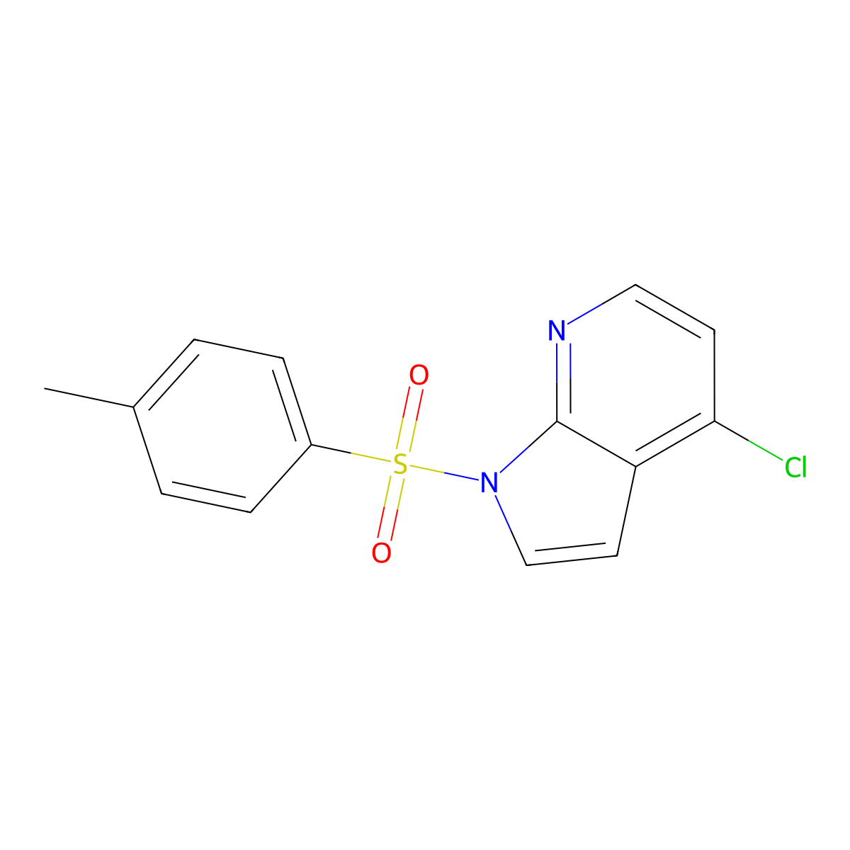 4-chloro-1-tosyl-1H-pyrrolo[2,3-b]pyridine molecular structure, CAS 348640-05-1
