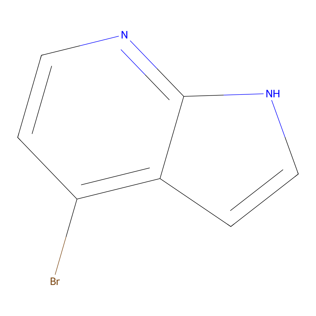 4-Bromo-1H-pyrrolo[2,3-b]pyridine molecular structure, CAS 348640-06-2