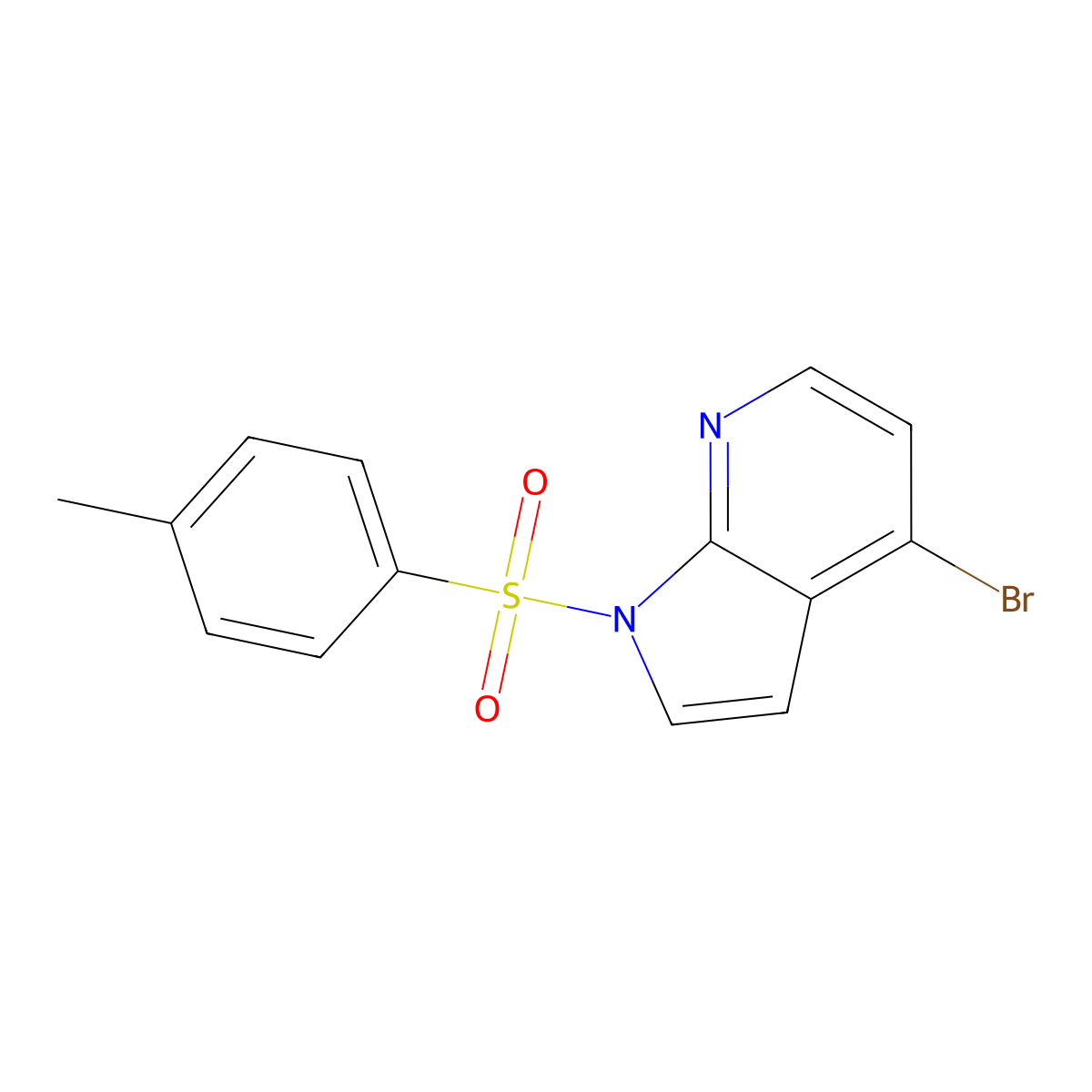 4-Bromo-1-tosyl-1H-pyrrolo[2,3-b]pyridine molecular structure, CAS 348640-07-3
