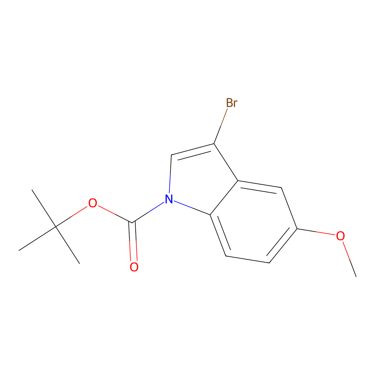 1-Boc-3-Bromo-5-methoxyindole molecular structure, CAS 348640-11-9