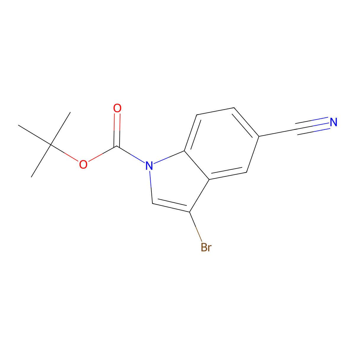 1-Boc-3-Bromo-5-cyanoindole molecular structure, CAS 348640-12-0