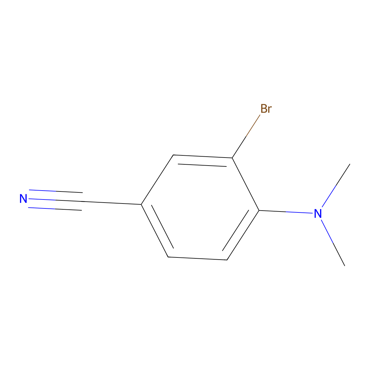 3-Bromo-4-(dimethylamino)benzonitrile molecular structure, CAS 348640-88-0
