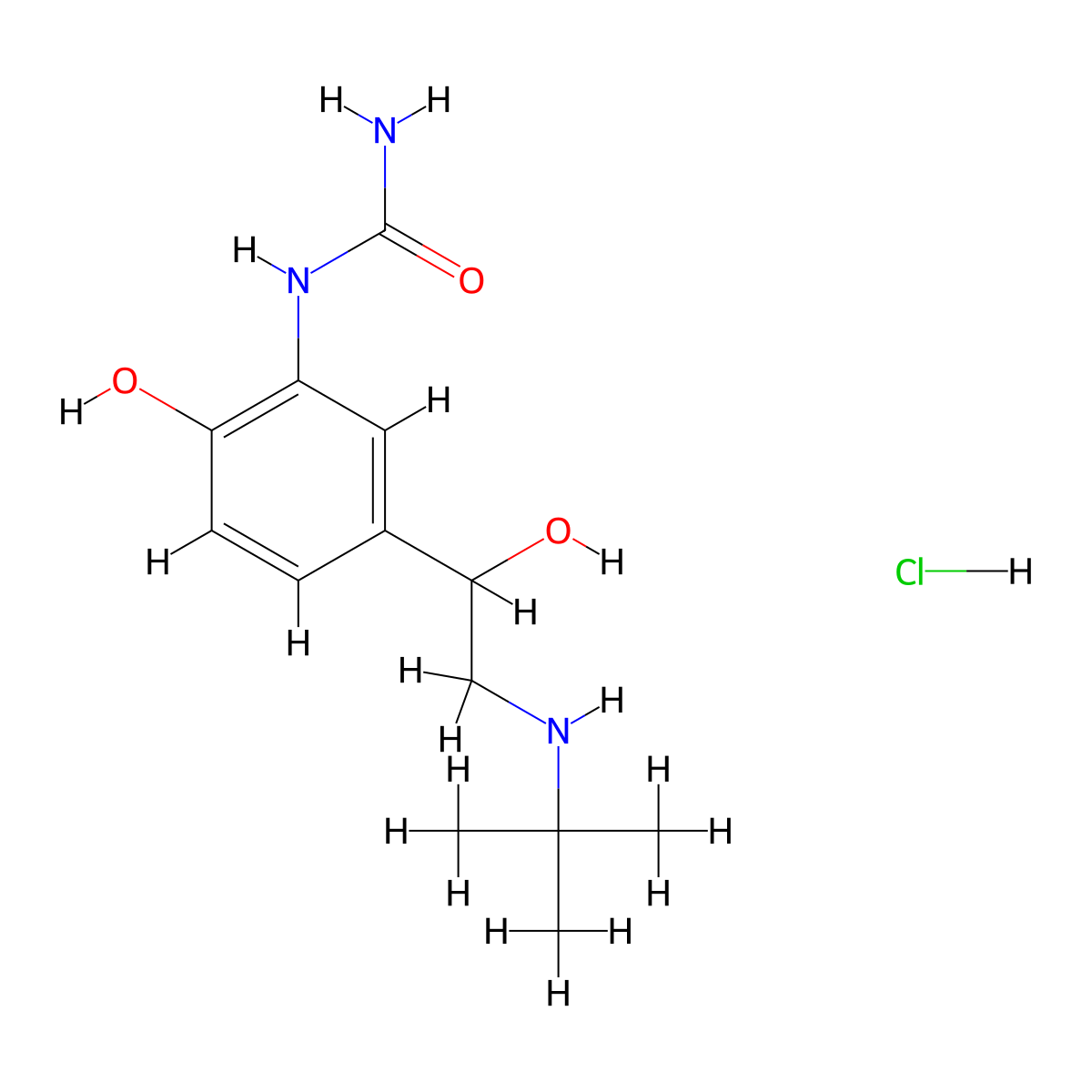 Carbuterol Hydrochloride molecular structure, CAS 34866-46-1