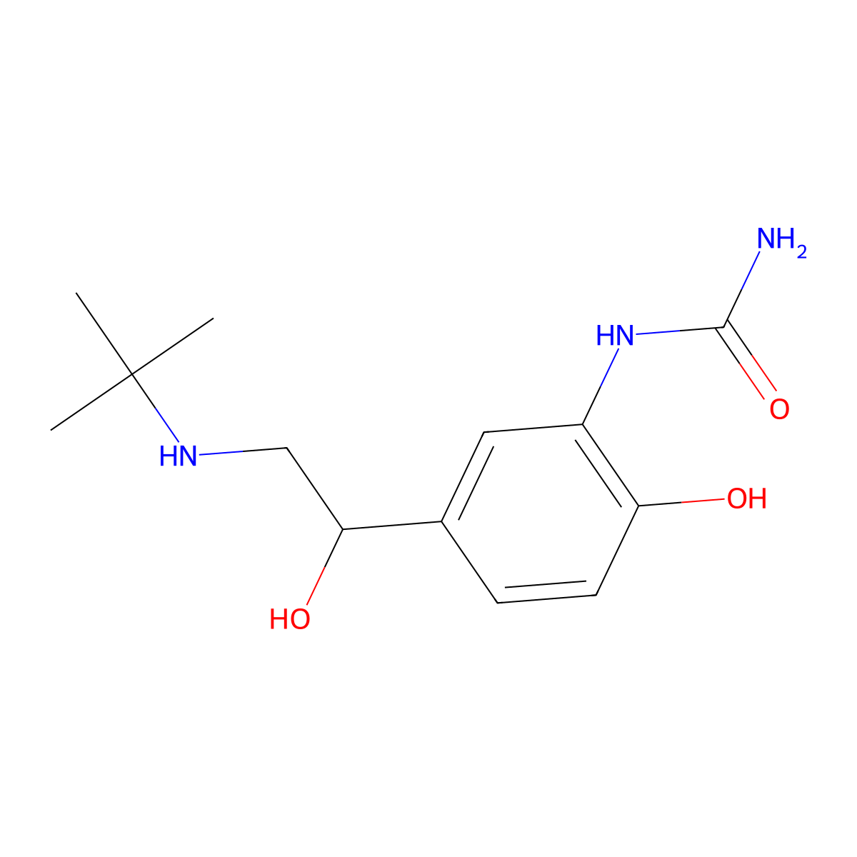Carbuterol molecular structure, CAS 34866-47-2