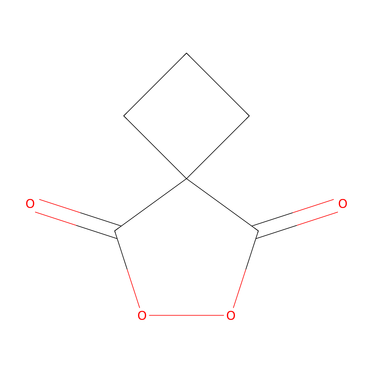 Cyclobutane Malonyl Peroxide molecular structure, CAS 34867-87-3