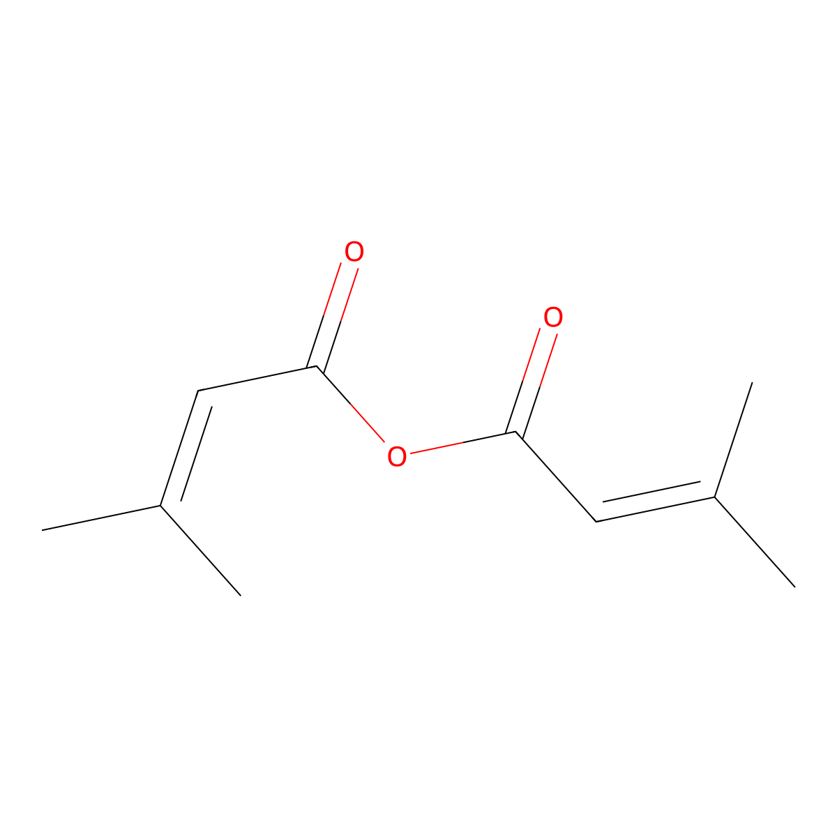 2-Butenoic acid, 3-methyl-, 1,1'-anhydride molecular structure, CAS 34876-10-3