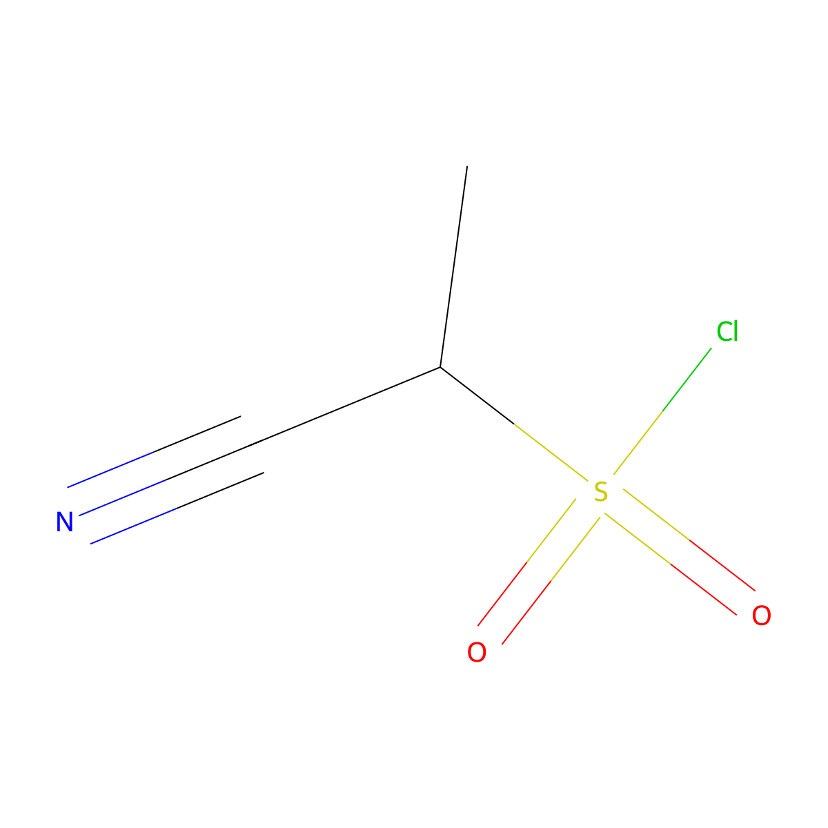 1-Cyanoethanesulfonyl chloride molecular structure, CAS 34876-17-0