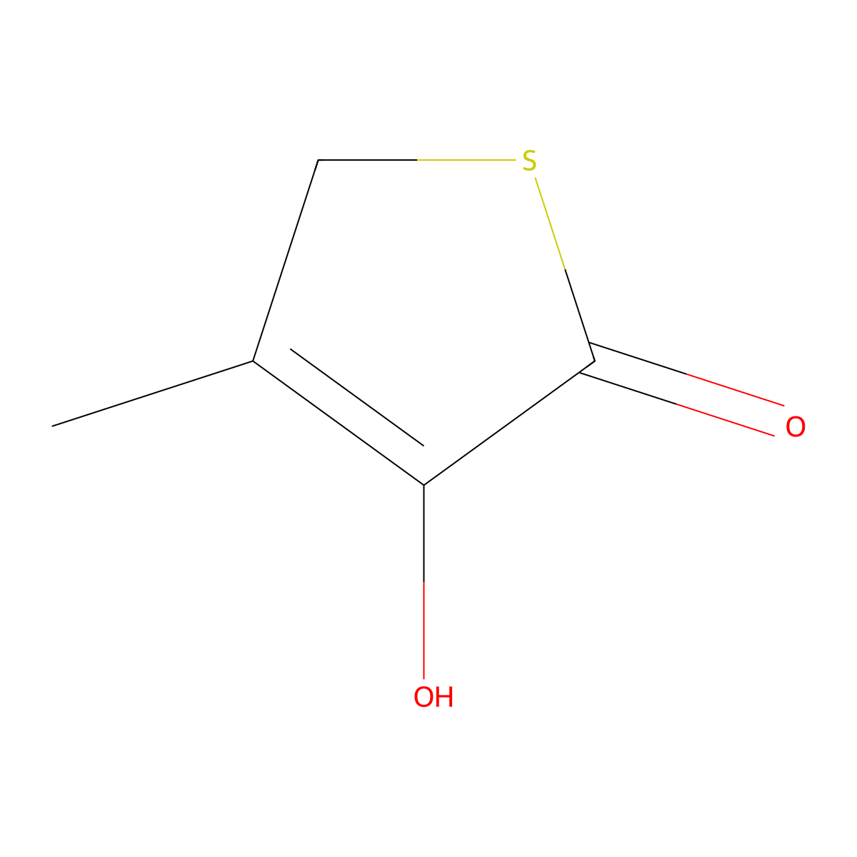3-Hydroxy-4-methylthiophen-2(5H)-one molecular structure, CAS 34876-35-2