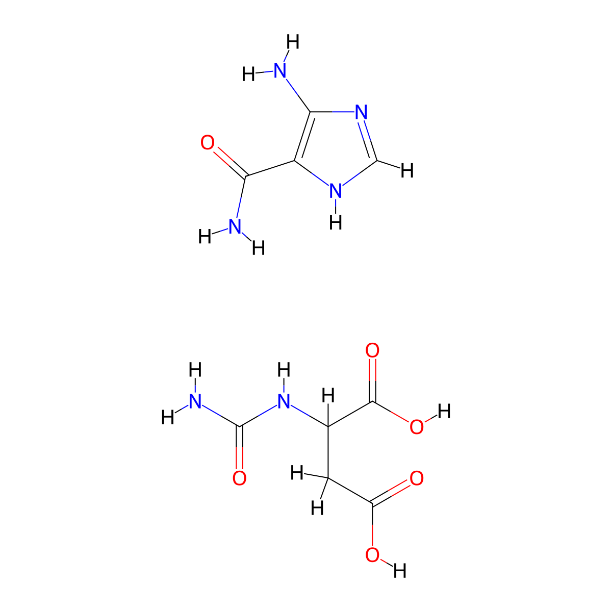 5-Amino-4-imidazolecarboxamide ureidosuccinate molecular structure, CAS 34879-33-9