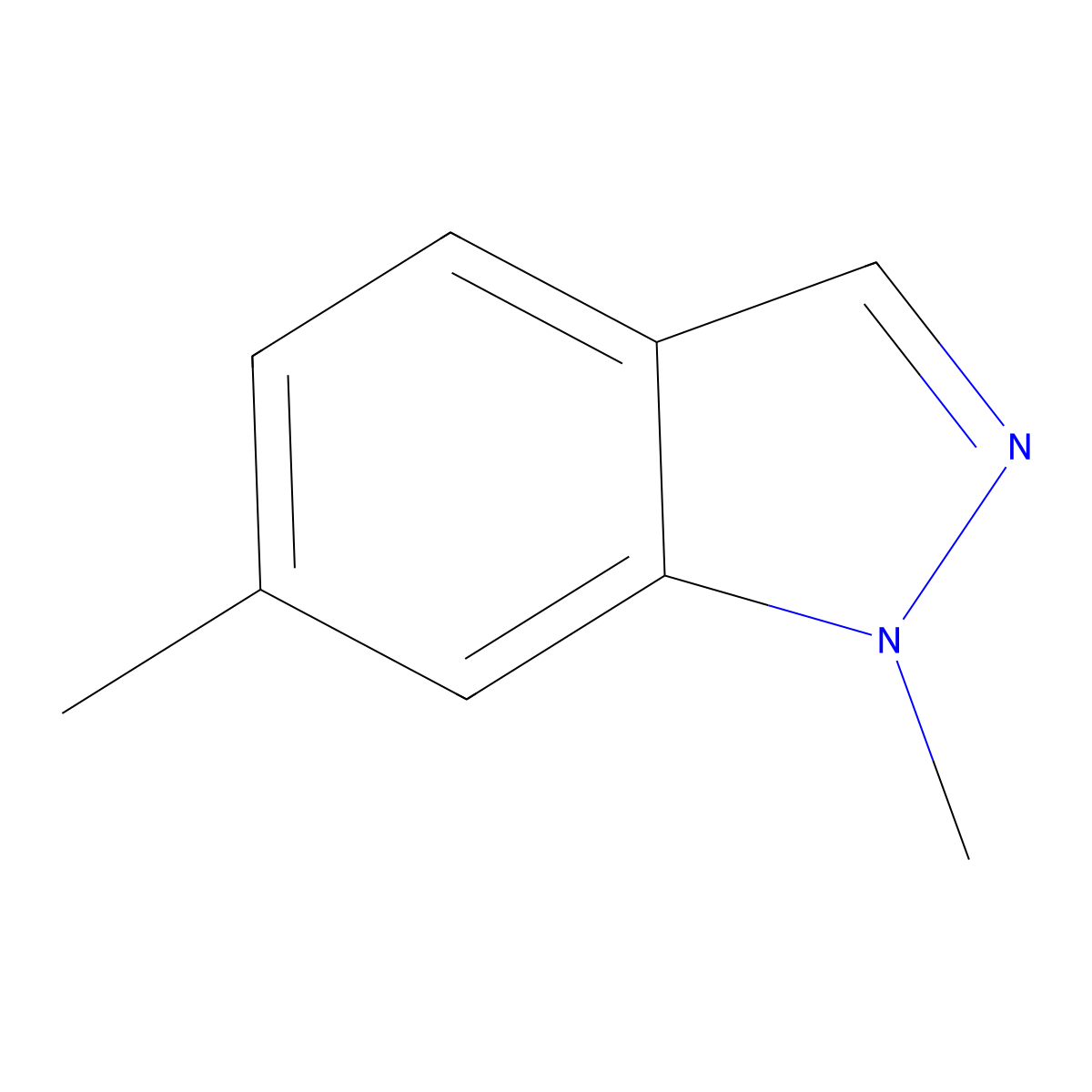 1,6-dimethyl-1H-indazole molecular structure, CAS 34879-87-3
