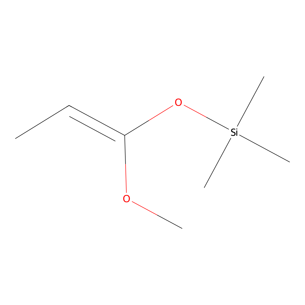 1-Methoxy-1-trimethylsilyloxypropene molecular structure, CAS 34880-70-1