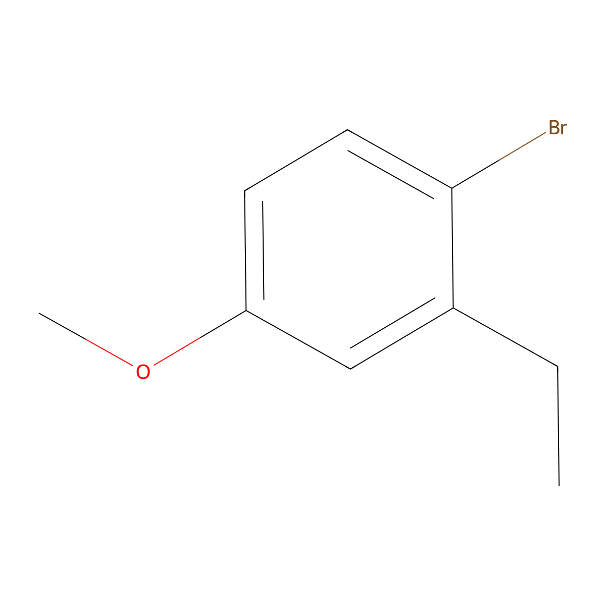 1-Bromo-2-ethyl-4-methoxybenzene molecular structure, CAS 34881-44-2