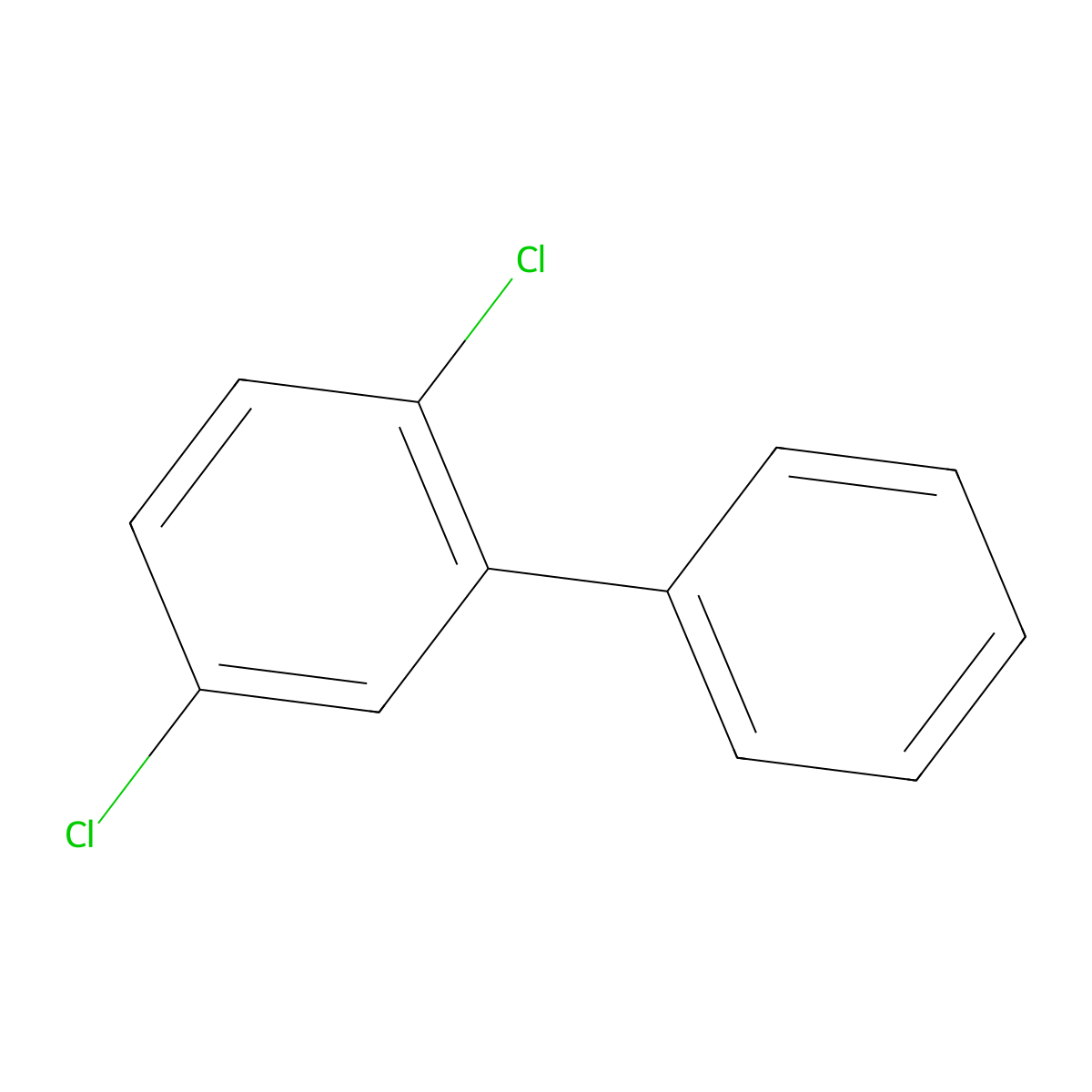 2,5-Dichlorobiphenyl molecular structure, CAS 34883-39-1