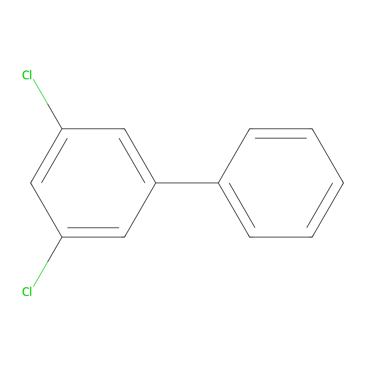 3,5-Dichlorobiphenyl molecular structure, CAS 34883-41-5