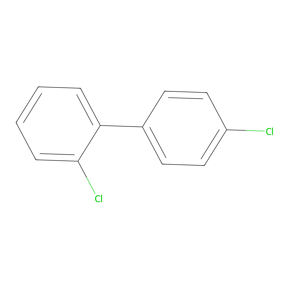 2,4'-Dichlorobiphenyl molecular structure, CAS 34883-43-7