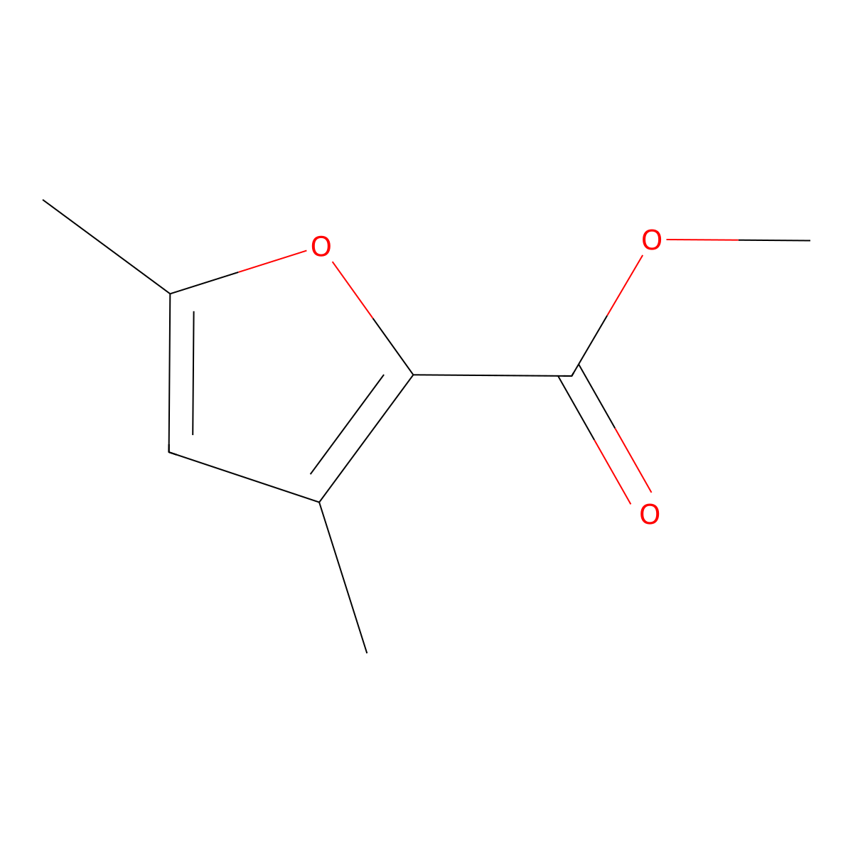 Methyl 3,5-dimethylfuran-2-carboxylate molecular structure, CAS 34883-95-9
