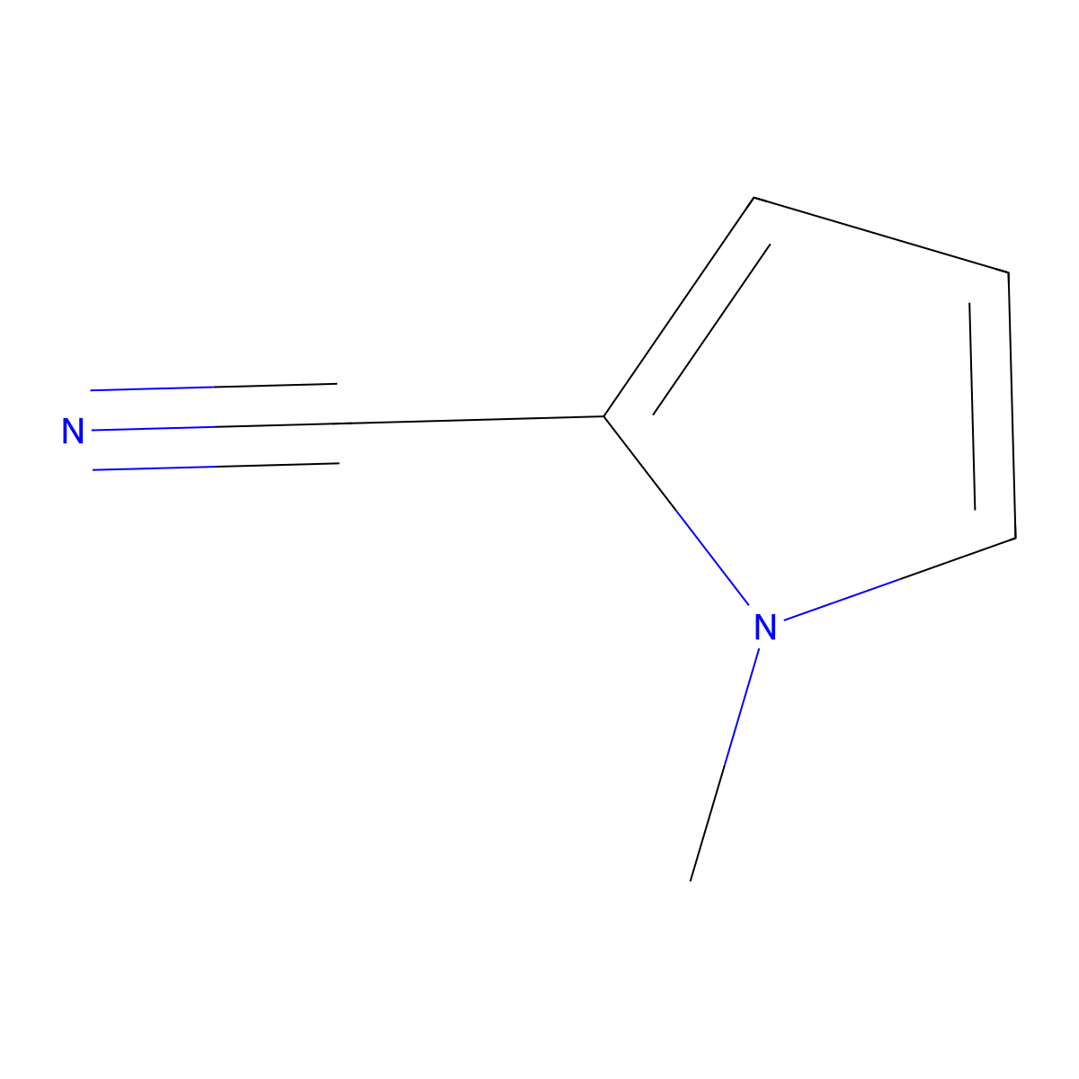 1-Methylpyrrole-2-carbonitrile molecular structure, CAS 34884-10-1
