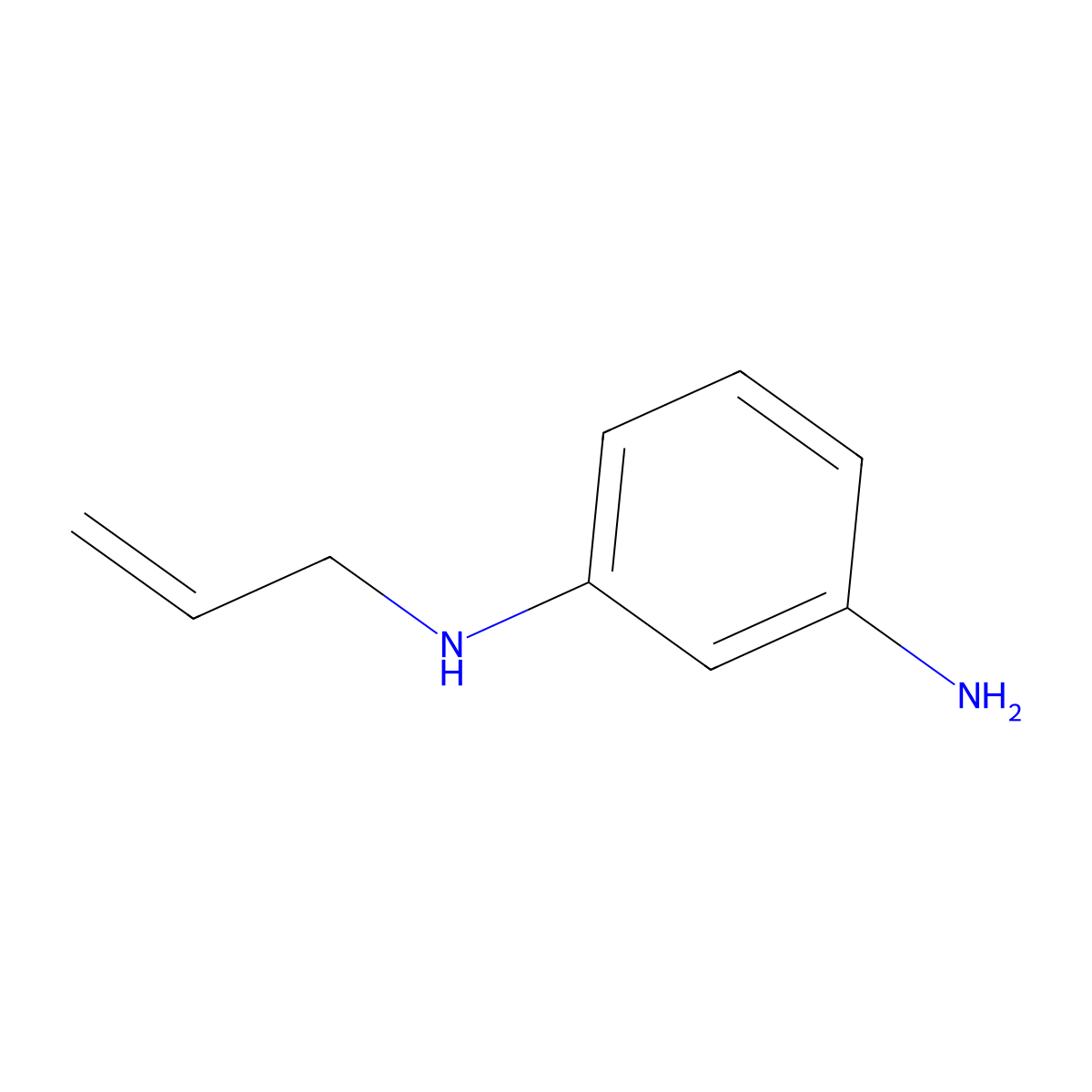 N~1~-(Prop-2-en-1-yl)benzene-1,3-diamine molecular structure, CAS 34884-70-3