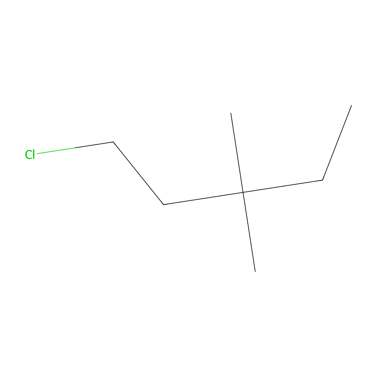1-Chloro-3,3-dimethylpentane molecular structure, CAS 34887-09-7
