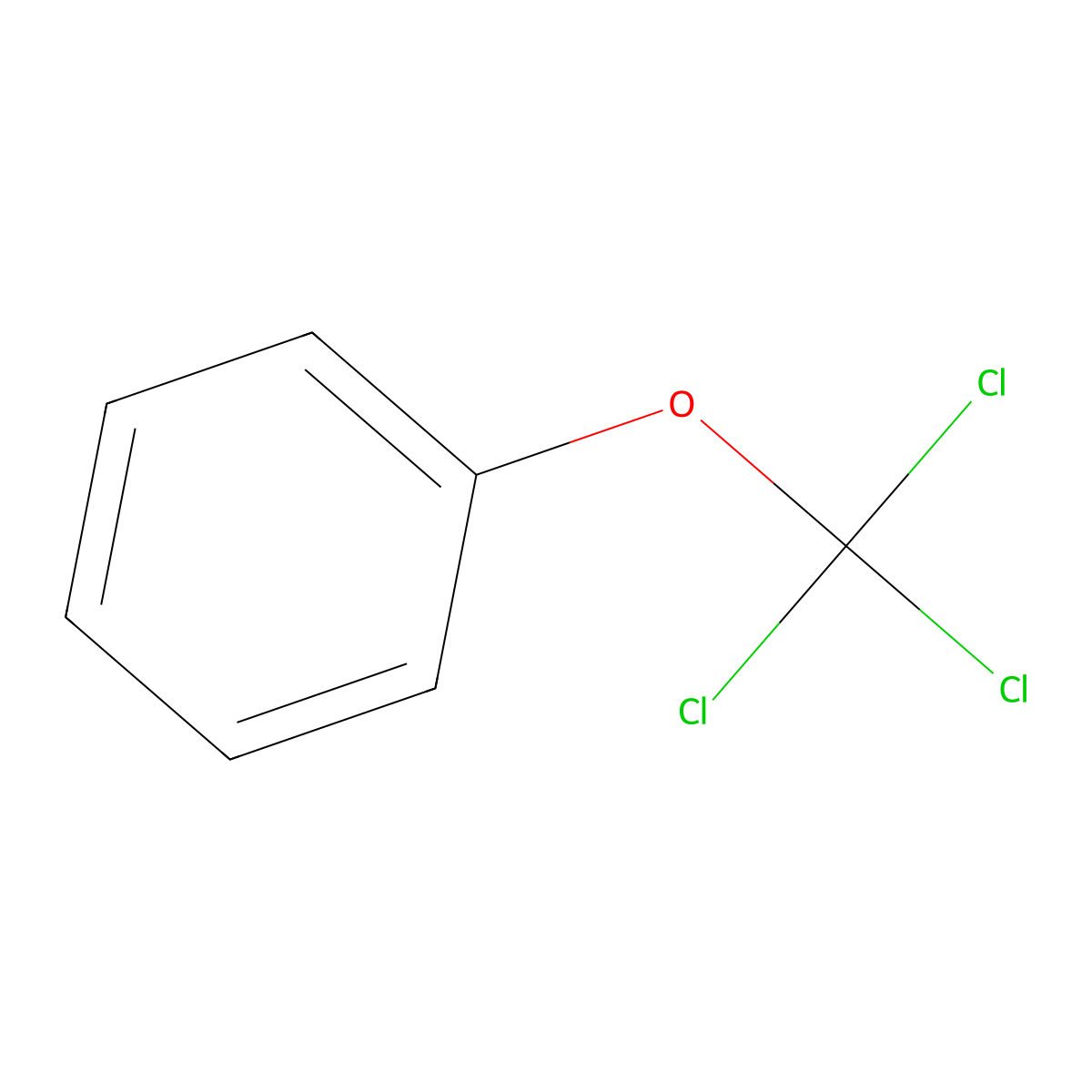 Benzene, (trichloromethoxy)- molecular structure, CAS 34888-05-6
