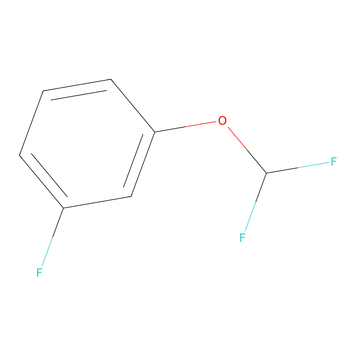 1-(Difluoromethoxy)-3-fluorobenzene molecular structure, CAS 34888-08-9