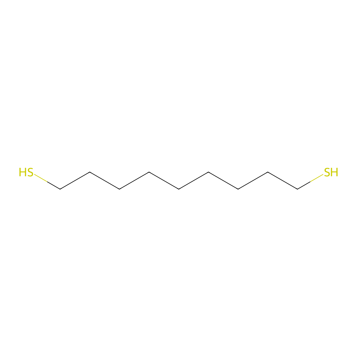 1,9-Nonanedithiol molecular structure, CAS 3489-28-9
