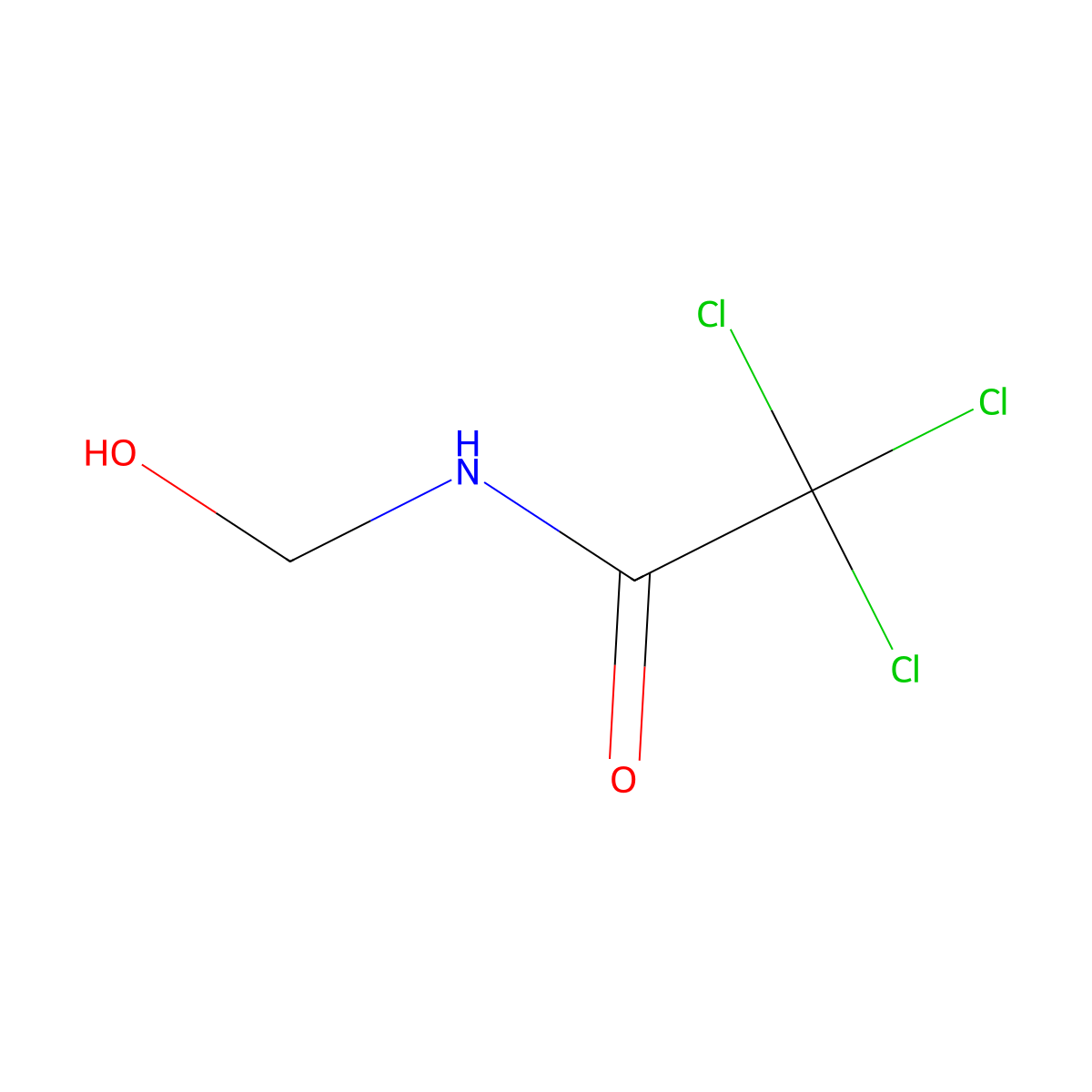 2,2,2-Trichloro-N-(hydroxymethyl)acetamide molecular structure, CAS 34891-76-4