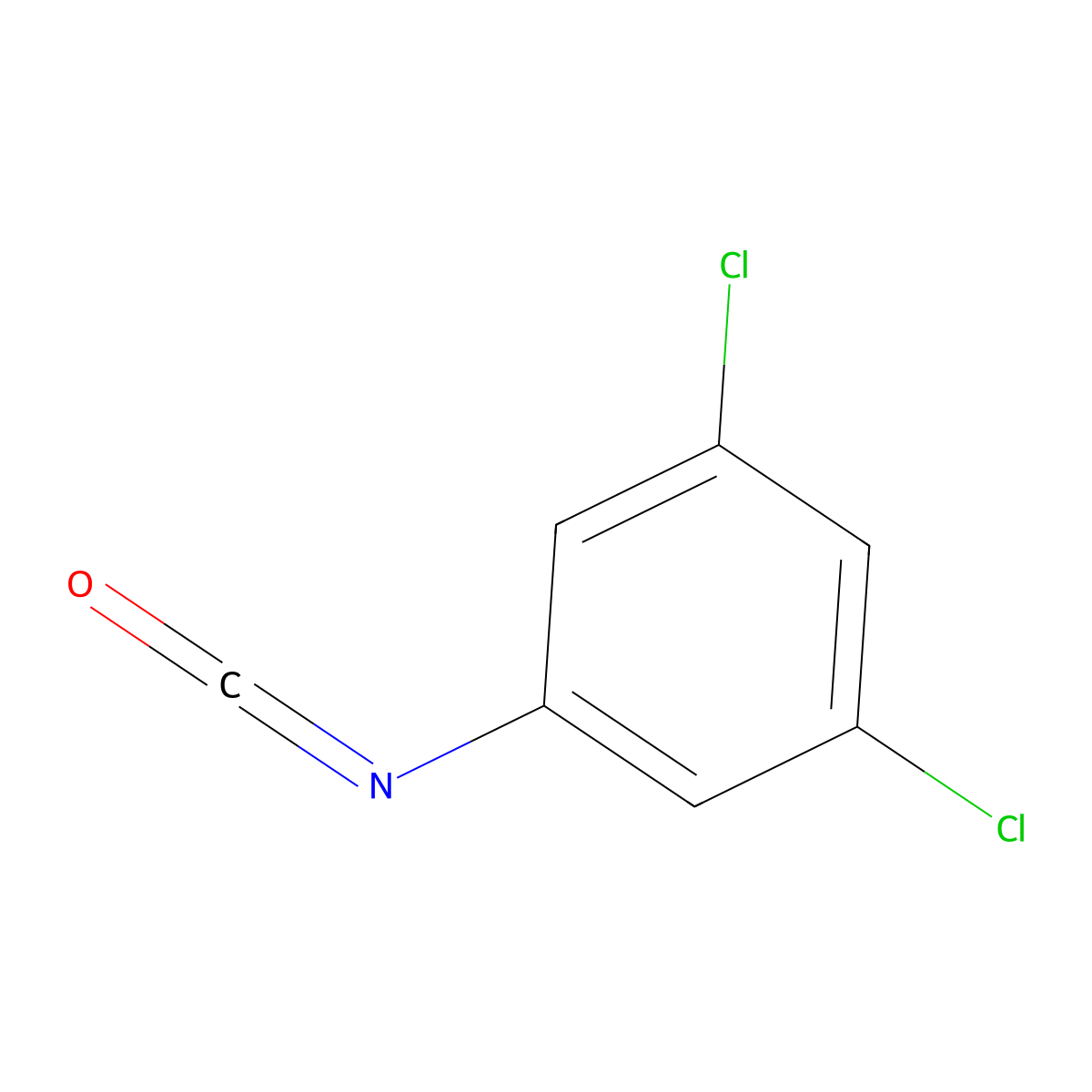 3,5-Dichlorophenyl isocyanate molecular structure, CAS 34893-92-0