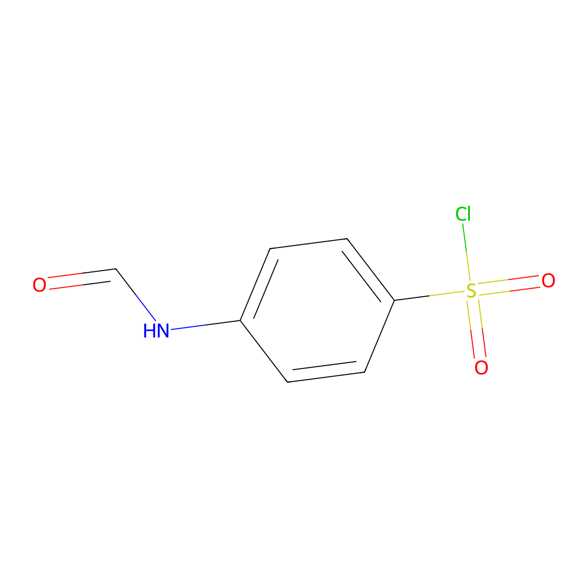 4-Formamidobenzene-1-sulfonyl chloride molecular structure, CAS 34894-11-6