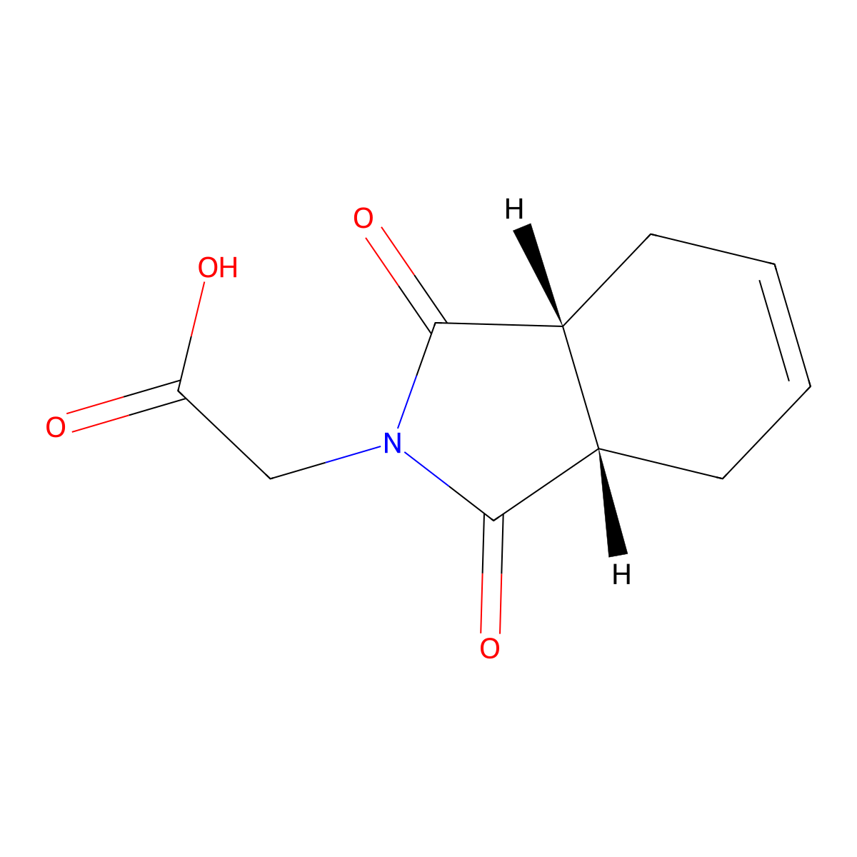 2-[(3aR,7aS)-1,3-dioxo-1,3,3a,4,7,7a-hexahydro-2H-isoindol-2-yl]acetic acid molecular structure, CAS 34896-18-9