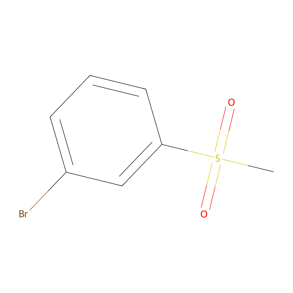 Benzene, 1-bromo-3-(methylsulfonyl)- molecular structure, CAS 34896-80-5