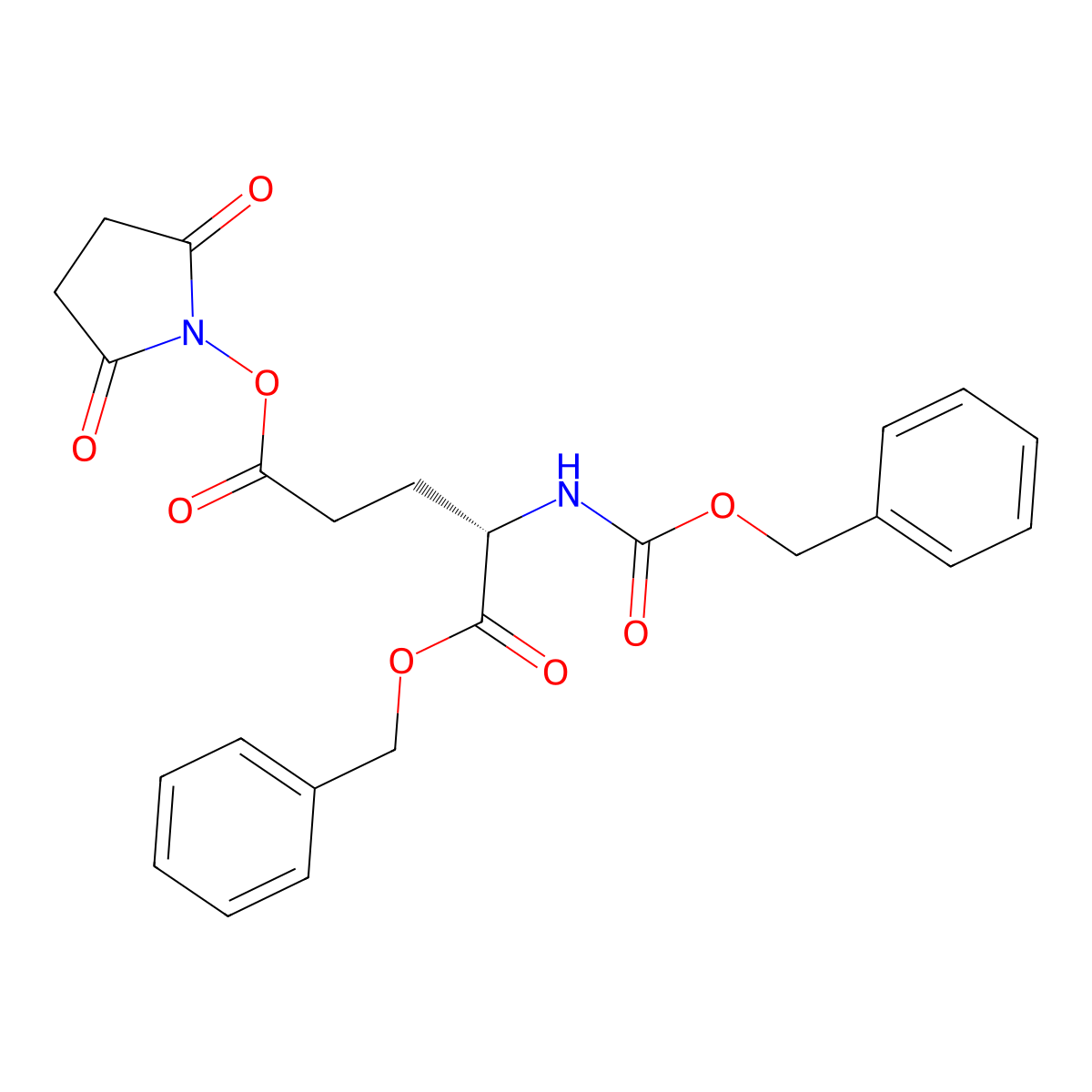 Z-Glu(osu)-obzl molecular structure, CAS 34897-67-1