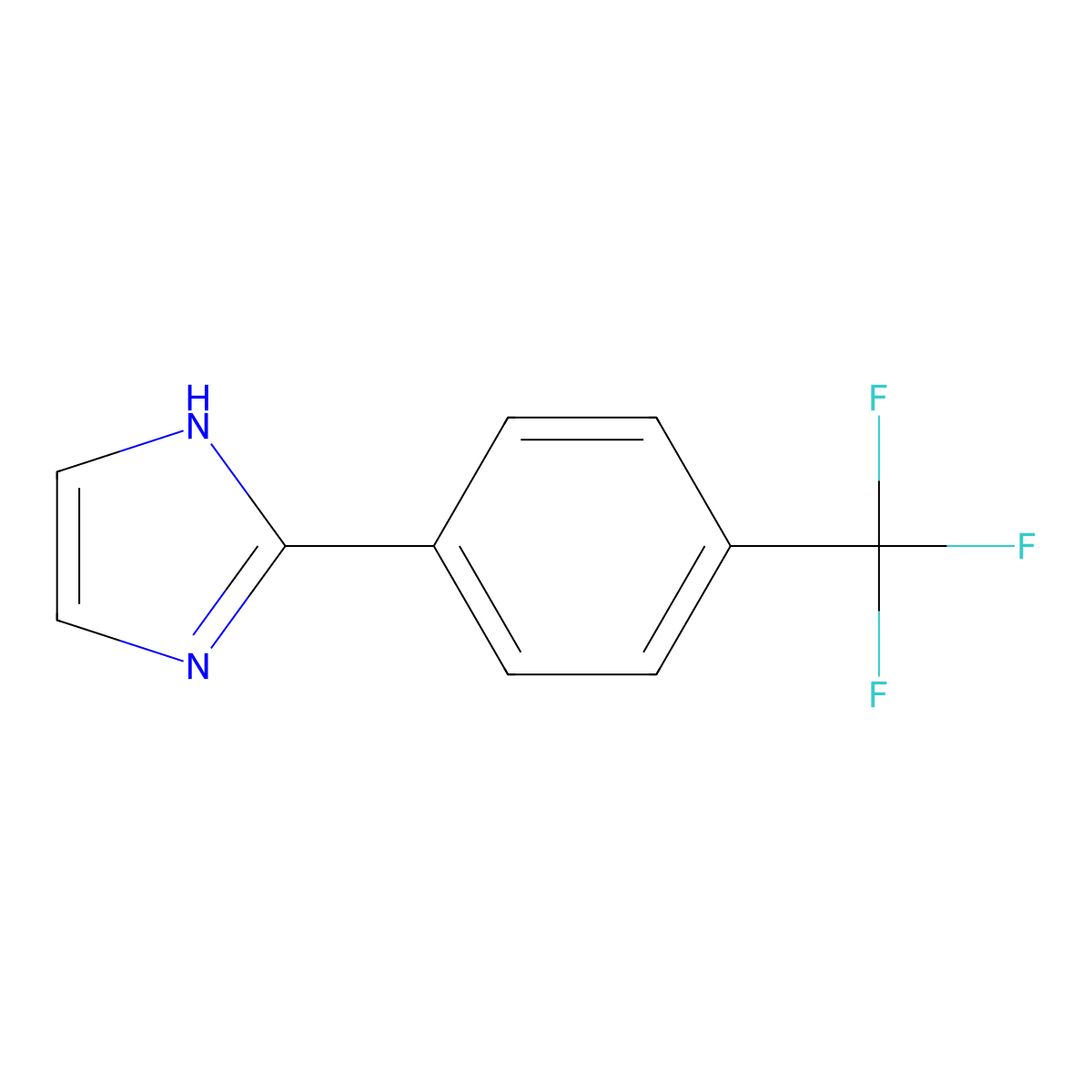 2-(4-(Trifluoromethyl)phenyl)-1H-imidazole molecular structure, CAS 34898-30-1