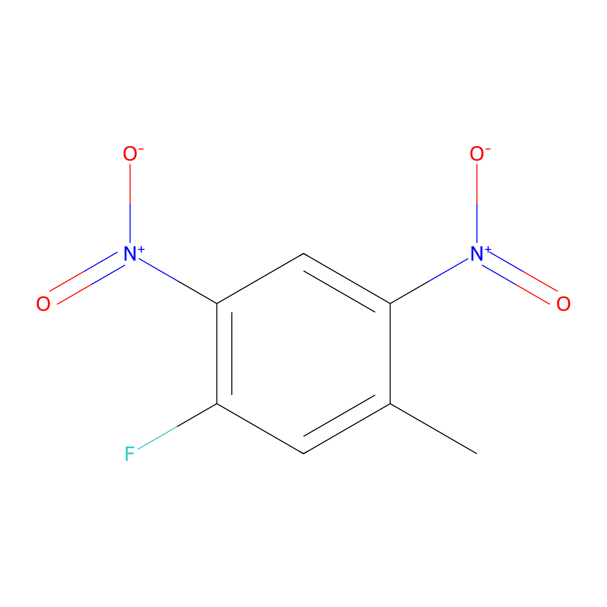1-Fluoro-5-methyl-2,4-dinitrobenzene molecular structure, CAS 349-01-9