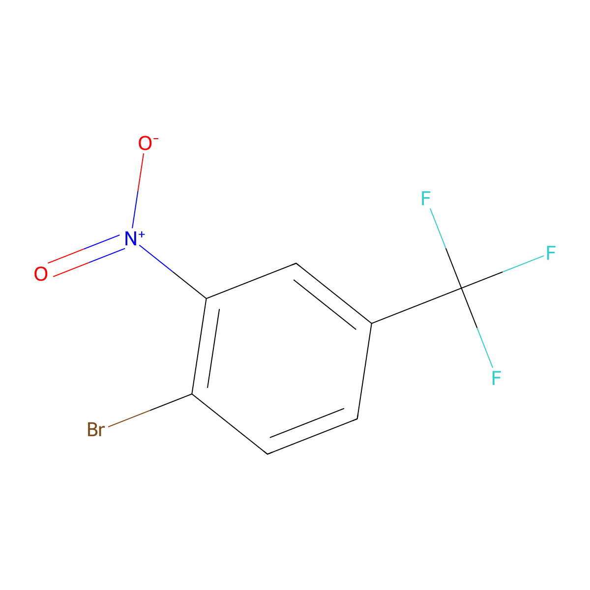 4-Bromo-3-nitrobenzotrifluoride molecular structure, CAS 349-03-1
