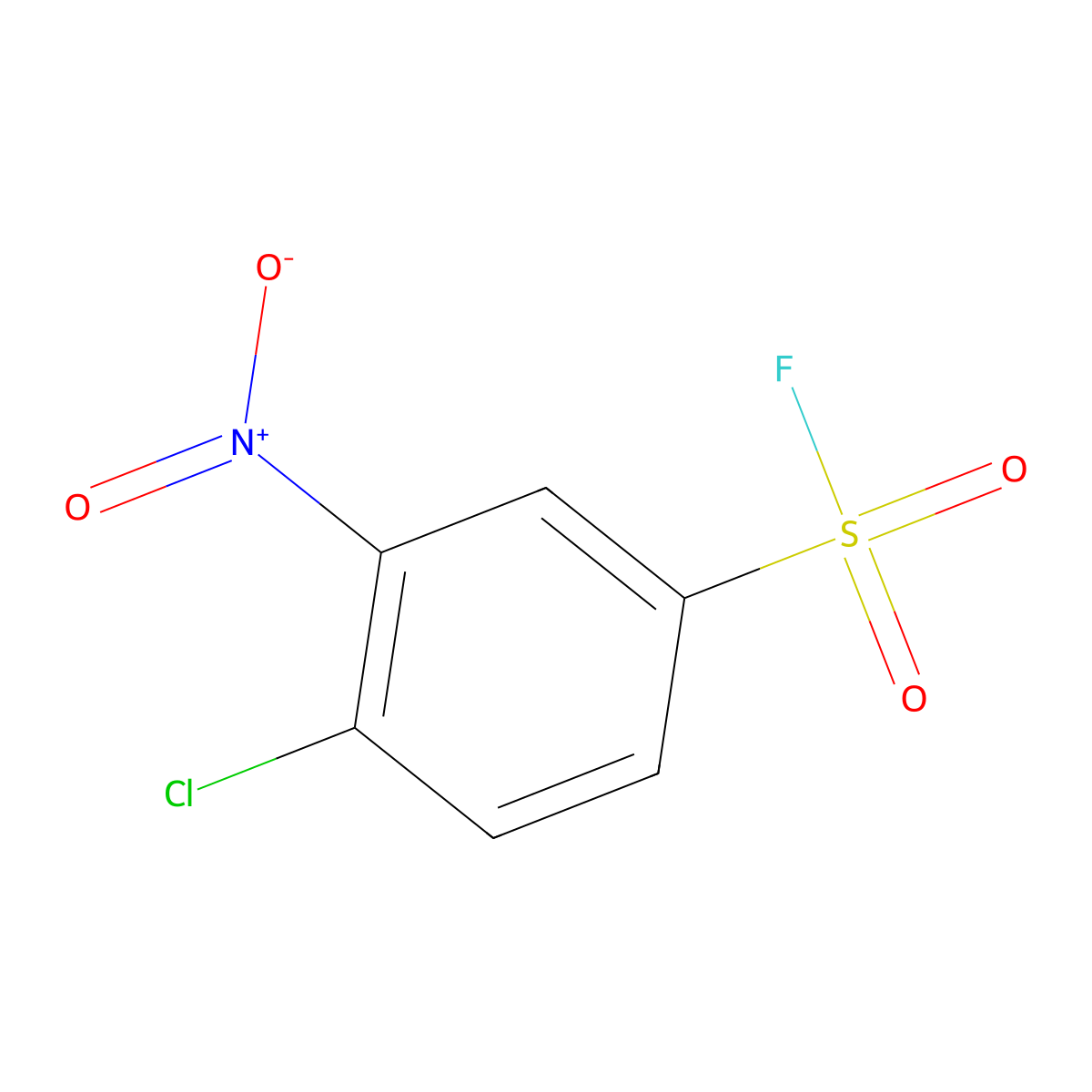 Benzenesulfonyl fluoride, 4-chloro-3-nitro- molecular structure, CAS 349-04-2