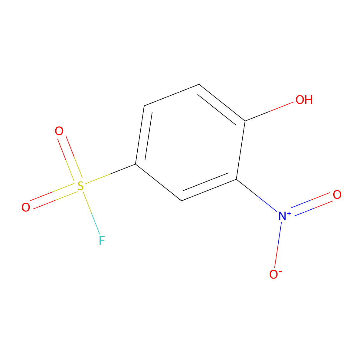 4-Hydroxy-3-nitrobenzenesulfonyl fluoride molecular structure, CAS 349-05-3