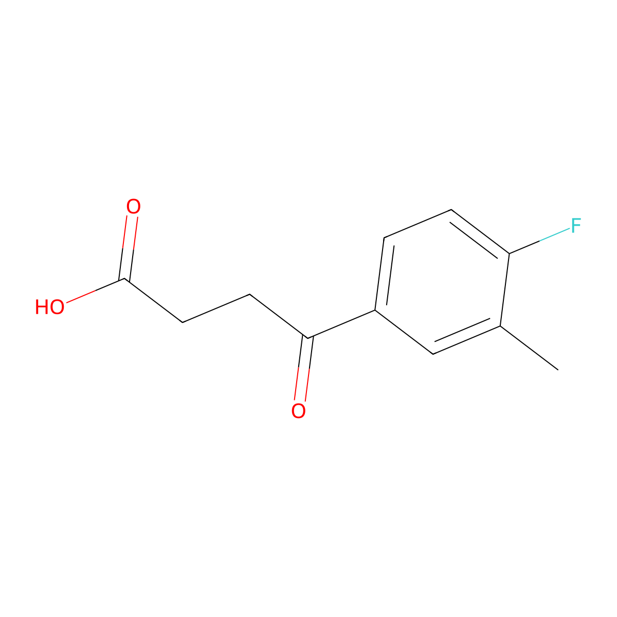 4-(4-Fluoro-3-methylphenyl)-4-oxobutanoic acid molecular structure, CAS 349-22-4