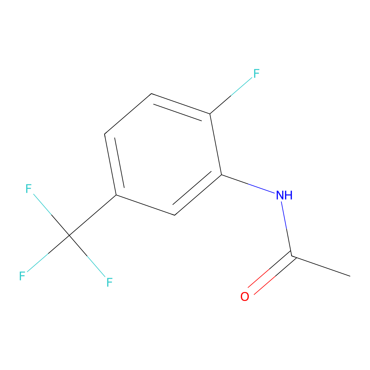 2-Fluoro-5-CF3-acetanilide molecular structure, CAS 349-27-9
