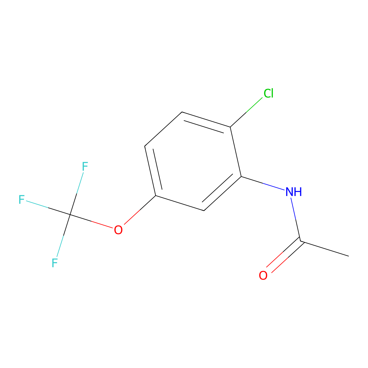 N-(2-Chloro-5-(trifluoromethoxy)phenyl)acetamide molecular structure, CAS 349-30-4