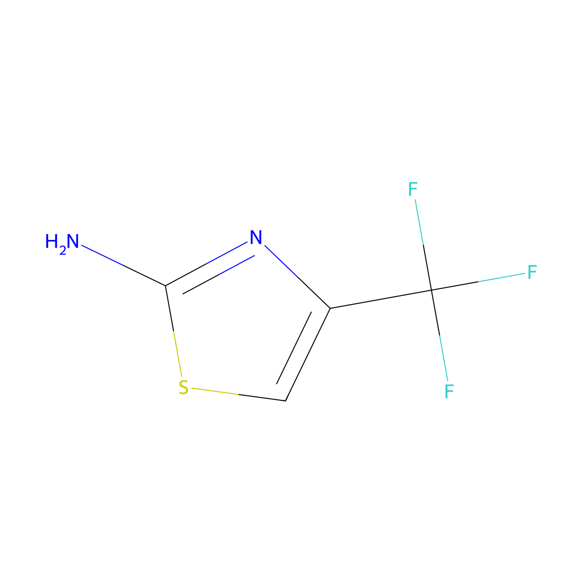 2-Thiazolamine, 4-(trifluoromethyl)- molecular structure, CAS 349-49-5
